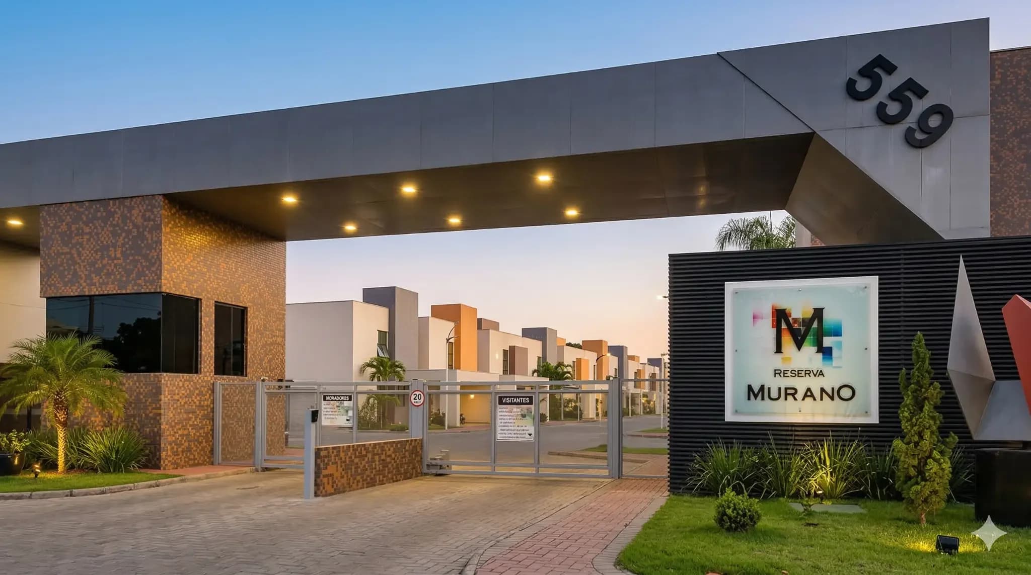 Entrada do Condomínio Reserva Murano — Feira de Santana BA